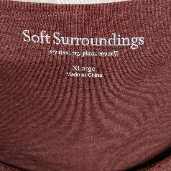 Soft Surroundings Tunic Women X-Large Top High Low Scoop Neck Shirt XL - Picture 5 of 7